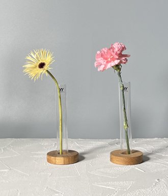 WOODENBASE VASE