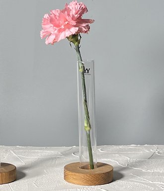 WOODENBASE VASE